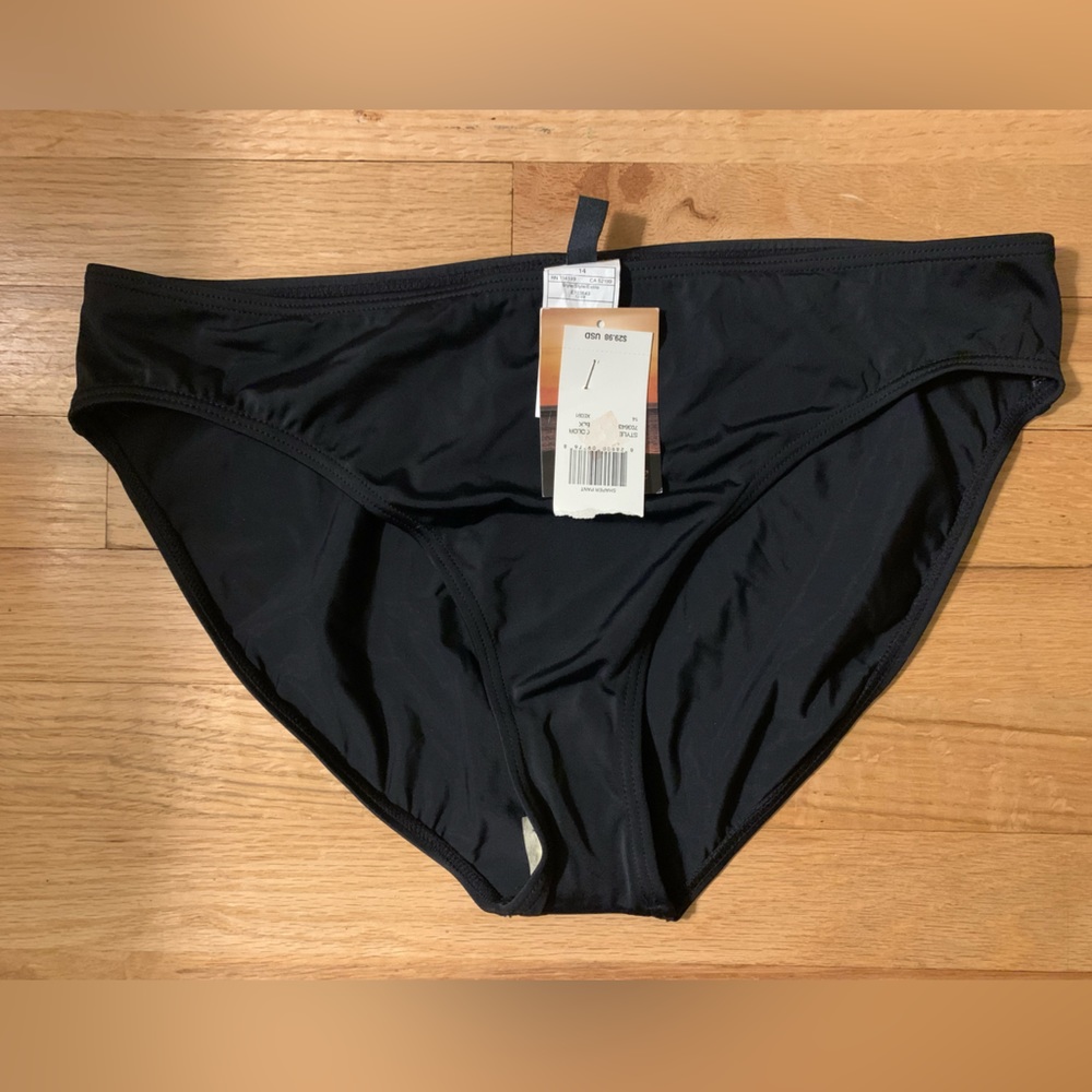 Island Escape black bikini bottom size 14